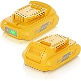 Bonacell 2Pack 4.0Ah Replacement for Dewalt 20V Battery Compatible with Dewalt 20 Volt MAX XR Battery DCB200 DCB201 DCB203 DCB204 DCB206 DCB181 DCB180 DCD/DCF/DCG Power Tools