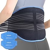 Comfpack Ice Pack for Back Pain Relief, FSA Eligible, 2 Packs Reusable Lower Back Wrap Hot Cold Therapy for Sciatic Injuries, Tailbone Pain, Lumbar Surgery, Coccyx, Herniated Disc, Gift