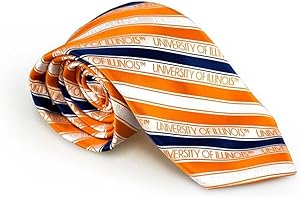 Fan Frenzy Gifts Men's Striped Tie Officially Licensed University Tie | NCAA Sports Ties for Men | Made of Microfiber