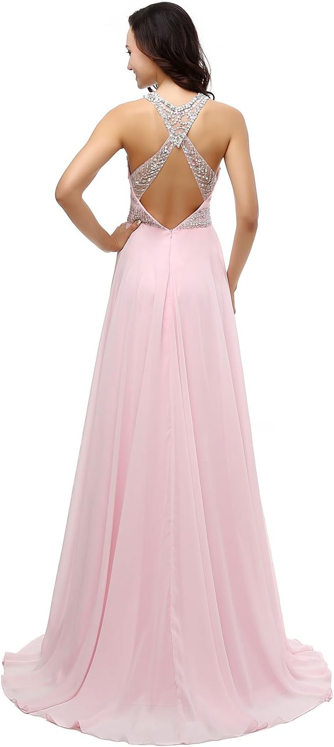 Artie Gorgeous A-line Floor Length Chiffon Prom Dresses Evening Dresses, 12, Navy