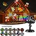 Christmas Lights, Halloween Christmas Star Outdoor Night Shower Snowflakes Projector Light Decorations 12 Slides Show LED Moving Landscape Spotlights for Holiday Christmas Decorations