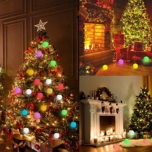 ELlight LED Floating Pool Lights, RGB(16 Colors) Color Changing Ball Lights with Timer, IP67 Waterproof Outdoor Indoor Christmas Lights for Pool Decorate Holiday Party Lights[12 PCS]