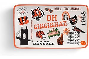 The Memory Company Officially Licensed NFL Team Spirit Ceramic Trinket Tray, Decorative Storage Catch-All, Home & Office Organizer, Gift for Football Fans