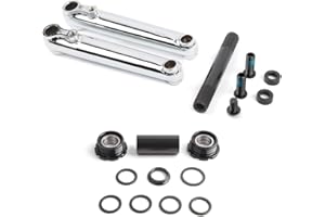 POLSO BMX Chrome Crank Arms 170mm, 9/16"(14mm) Axle Diameter 19mm Mid BB/Euro BB/Spanish BB/American BB Black Chrome BMX Parts