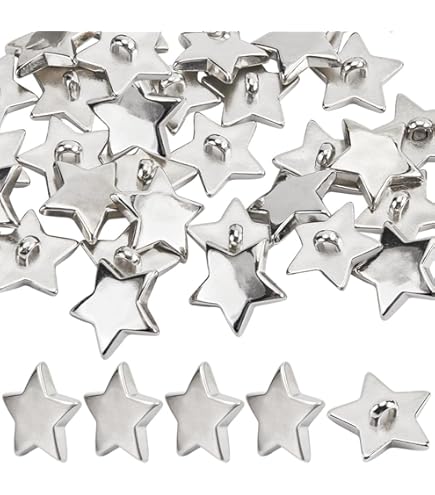 Star Buttons 100PCS Wooden - Versatile For Clothing And Craft Jean Buttons For Loose Jeans