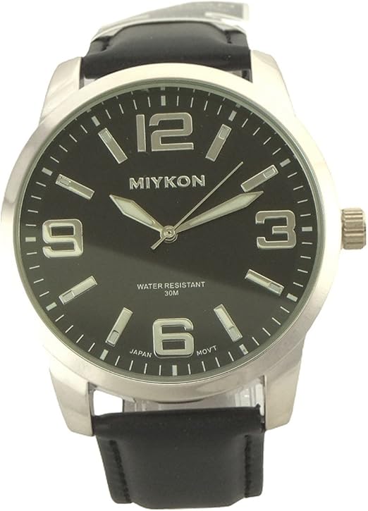 Miykon Sport style Men's Easy Reader Analog Watch black and