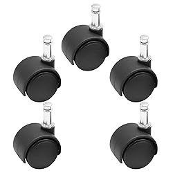 suiwotin 5pcs 1 Inch Swivel Caster Wheels, M8