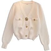 Verdusa Women's Old Money Clothes Floral Button Up Cardigan Sweaters Formal Fall Outerwear