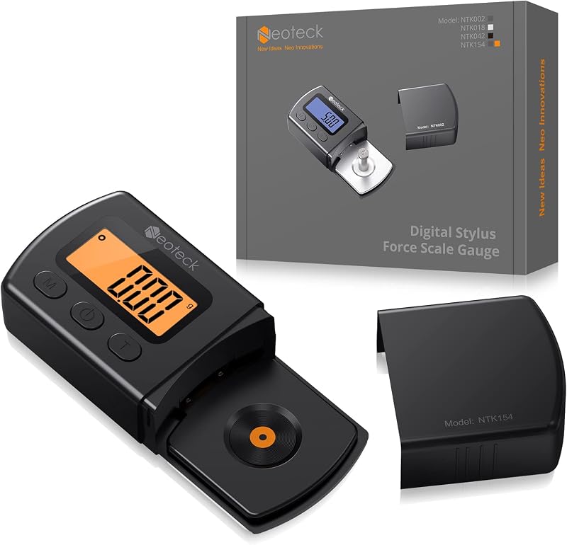 Neoteck Digital Stylus Force Gauge 0.01g-5.00g Orange LCD 5g Cal weight
