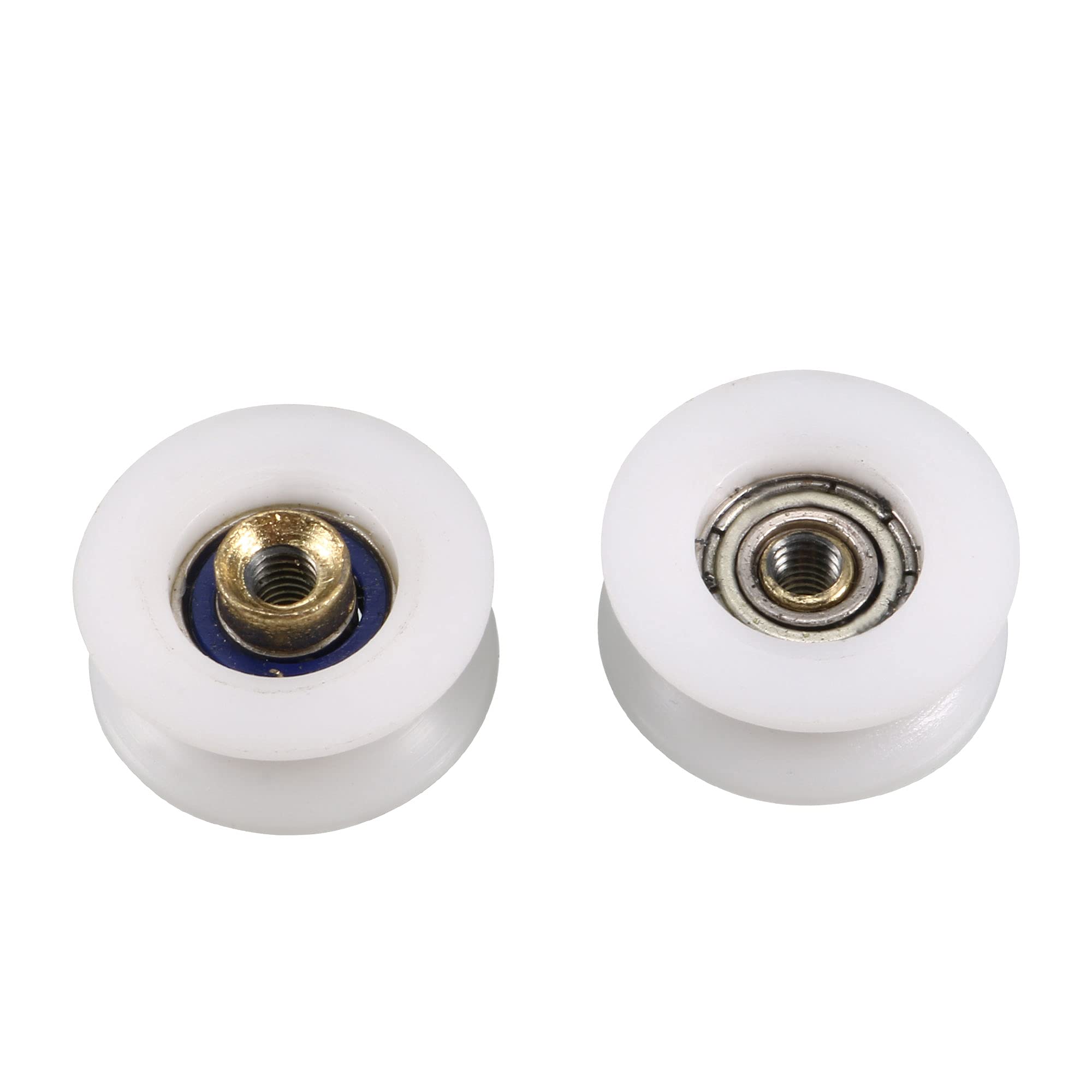 Sourcingmap Round Groove Nylon Pulley Wheels Roller 10 Pcs for 5mm Rope