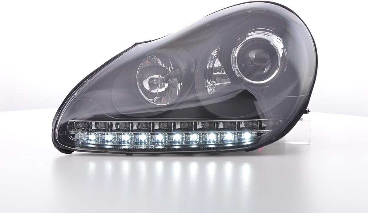 FK Automotive Headlight Daylight Cayenne Year of Manufacture 03-07 Black