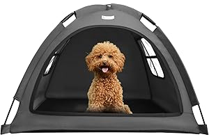 BABYEZZ Cat and Dog Outdoor Waterproof Tent House - Indoor/Outdoor Cave Nest Bed for Small Dogs, Cats, Bunnies - Washable (Gray, Small)