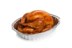 Premium Disposable Aluminum Oval Roasting Pan, Silver, Heavy-Duty Foil, Deep-Dish Design for Cooking, Baking (10 pcs)