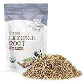 Halo Naturals Organic Licorice Root Cut & Sifted, 1 Pound (Glycyrrhiza glabra) USDA Certified | Resealable Pouch| Packaged in The USA
