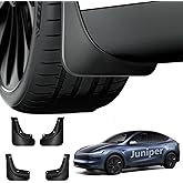 2025-2026 Tesla Model Y Juniper Accessories - Mud Flaps [Protect Paint, No Drilling Required] Custom Fit for New Model Y Juniper All Weather Guards Exterior Accessories (Set of 4)