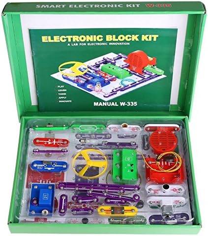 Kengadget 335 Electronics Discovery Kit, Smart Electronics Block Kit,Educational Science Kit Toy,Great DIY Building Blocks Electric Circuits for Children (Large)