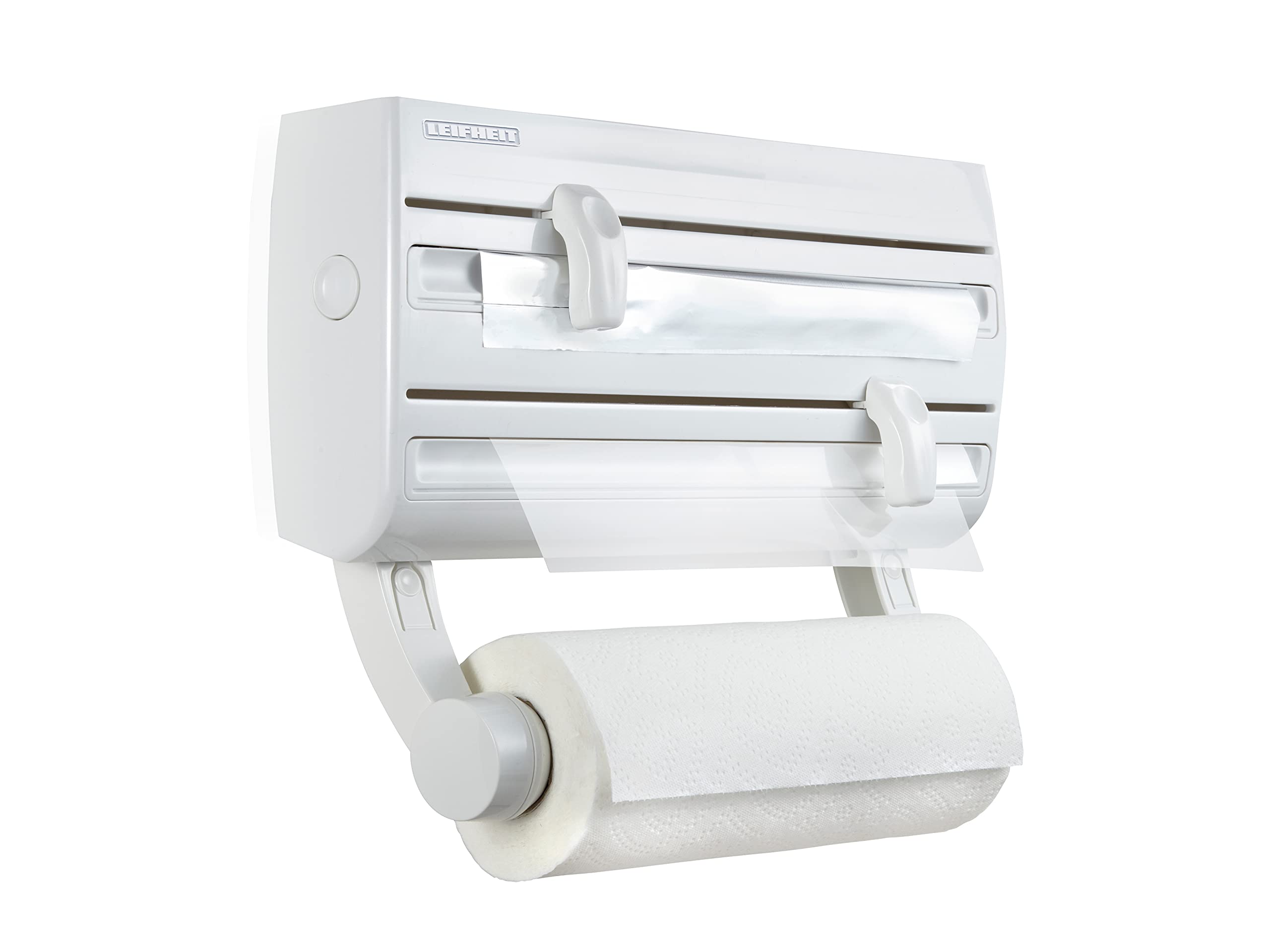 Leifheit Parat F2, Wall Mounted Cling Film & Foil Dispenser, Easy-Install Holder for Rolls up to 30 cm Wide, White