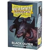 Dragon Shield Outer Sleeves &ndash; Matte Black 100 CT &ndash; Card Sleeves - Smooth &amp; Tough - Compatible with Pok&eacute;mon, Magic The Gathering Cards &amp; Digimon MTG TCG OCG &amp; Hockey Cards
