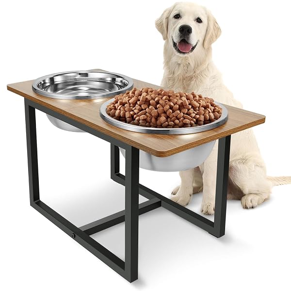 SPACNOM ELEVATED DOG BOWLS FOR LARGE DOGS, RAISED...