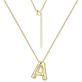 Initial Necklace for Women Valentines Day Gift for Her 18K Gold Plated Letter Necklace for Valentine's Day Gift