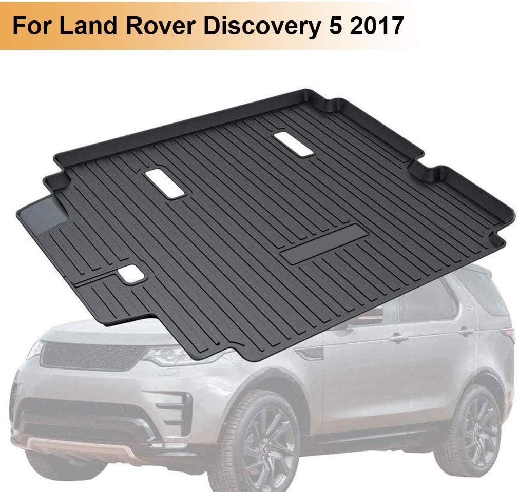 Rear Trunk Mat for Discovery 5 2017-2025, PSLER Vehicle Rear Cargo Liner Trunk Tray Floor Mat, Black, Land Rover Discovery 5 2017-2022