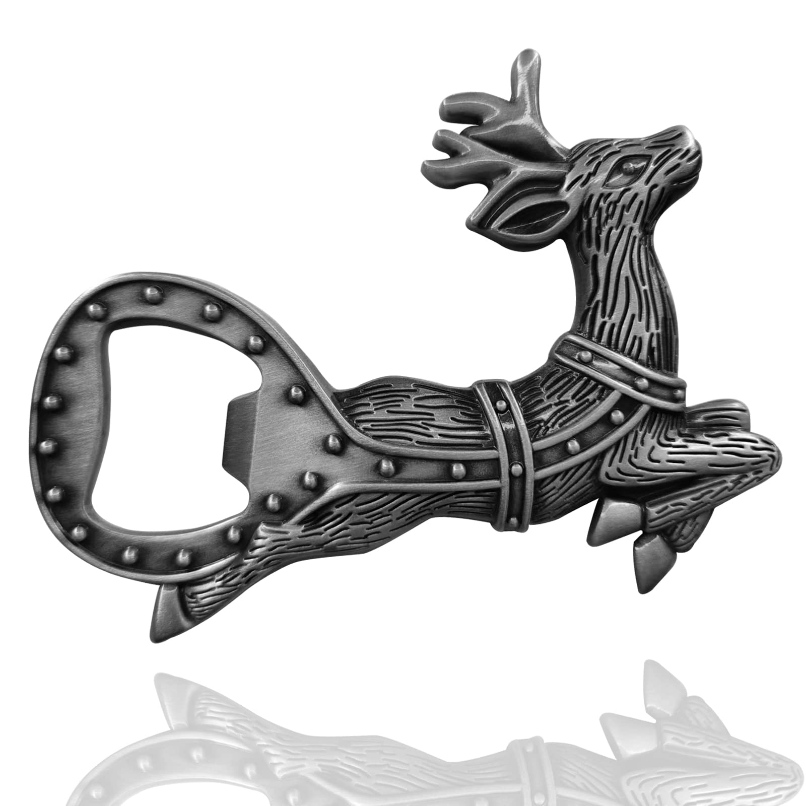 Guitar Bottle Opener With Magnet - Music Lover Gift, Beer Opener, Party Accessory, Metal Music Gift for Men (Reindeer)