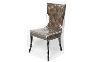 Zipcase 2 Packs Clear All Cover in Plastic Dinning Chair Covers - Heavy-Duty PVC Chair Protectors, 20’D x 22’W x 20’H x 41’H, Keep Your Dinning Chair Away from Water Dust Paws and Claws