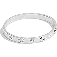COACH Women's Signature C Logo Hinged Bangle Bracelet