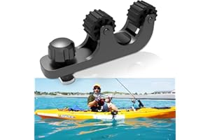 Huntury Kayak Paddle Holder, Kayak Track Mount Accessories, Kayak Oar Holder for Fishing Kayak, Kayak Rail Accessories
