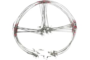 DRCHOER 10pcs Fishing Wire Leader Saltwater Tackle Rig,70LB High-Strength Fishing Wire Gear Equipment for Lures Bait Hooks