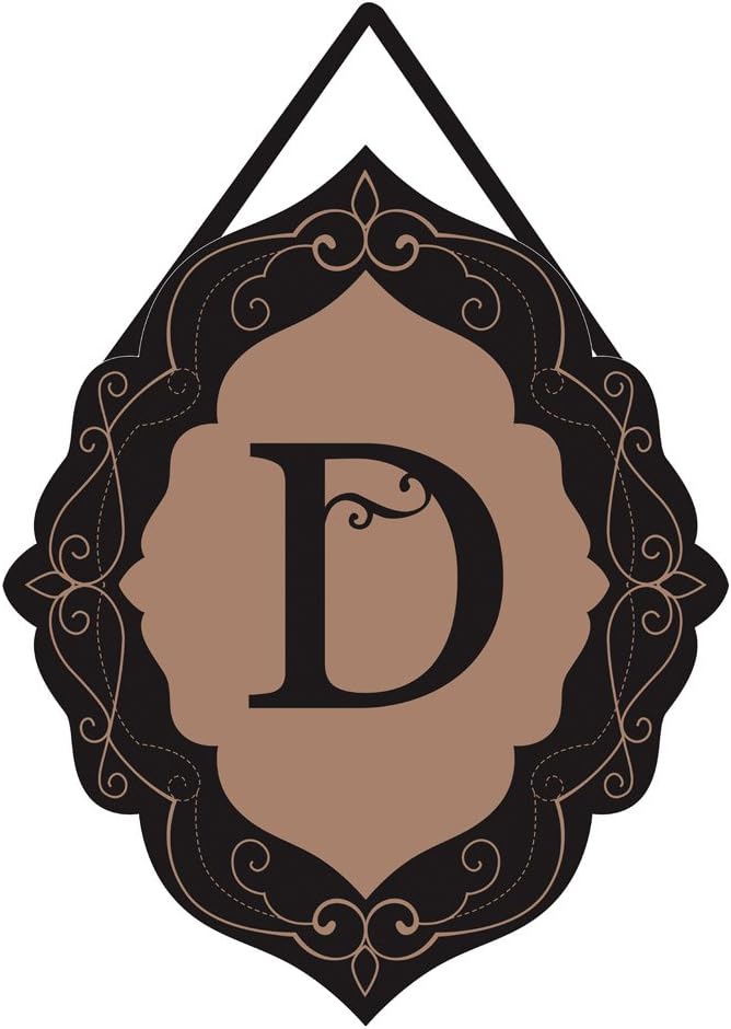 Evergreen Classic Monogram D Burlap Door Decor