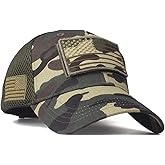 Anna-Kaci Camouflage Trucker Special Tactical Operator Forces USA Flag Patch Baseball Cap