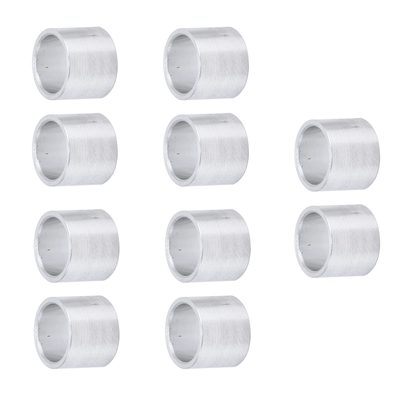 Round Spacer, 10Pcs Aluminium Alloy Spacers, Bike Headset Spacer, Standoff Spacers, Industrial Workpiece Gasket for Connection and Support, 5/16" OD, 2/5" ID, Gasket Retaining Ring, Unthreaded (8mm)