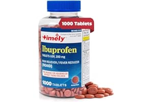 TIME-CAP LABS, INC. Timely Ibuprofen 200mg 1000 Tablets - Pain Relief Tablets and Fever Reducer - for Headache Relief, Menstrual Pain, Tooth Aches, Muscular, Arthritis Pain & Body Aches