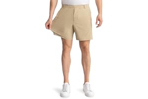birddogs Mens Khaki Shorts – Casual, Slim Fit, Stretch Shorts with Built-in Liner for Comfort – Regular Length, 7” Inseam