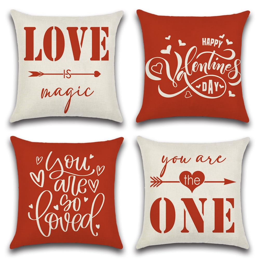 CLVEDU 4Pack Pillow Covers 18x18In Throw Pillow Case Cushion Covers Colorful Printed Throw Pillow Covers, Pillow Case Cushion for Home Couch Sofa Decorative, Gifts 45x45cm(Style39) — image 1