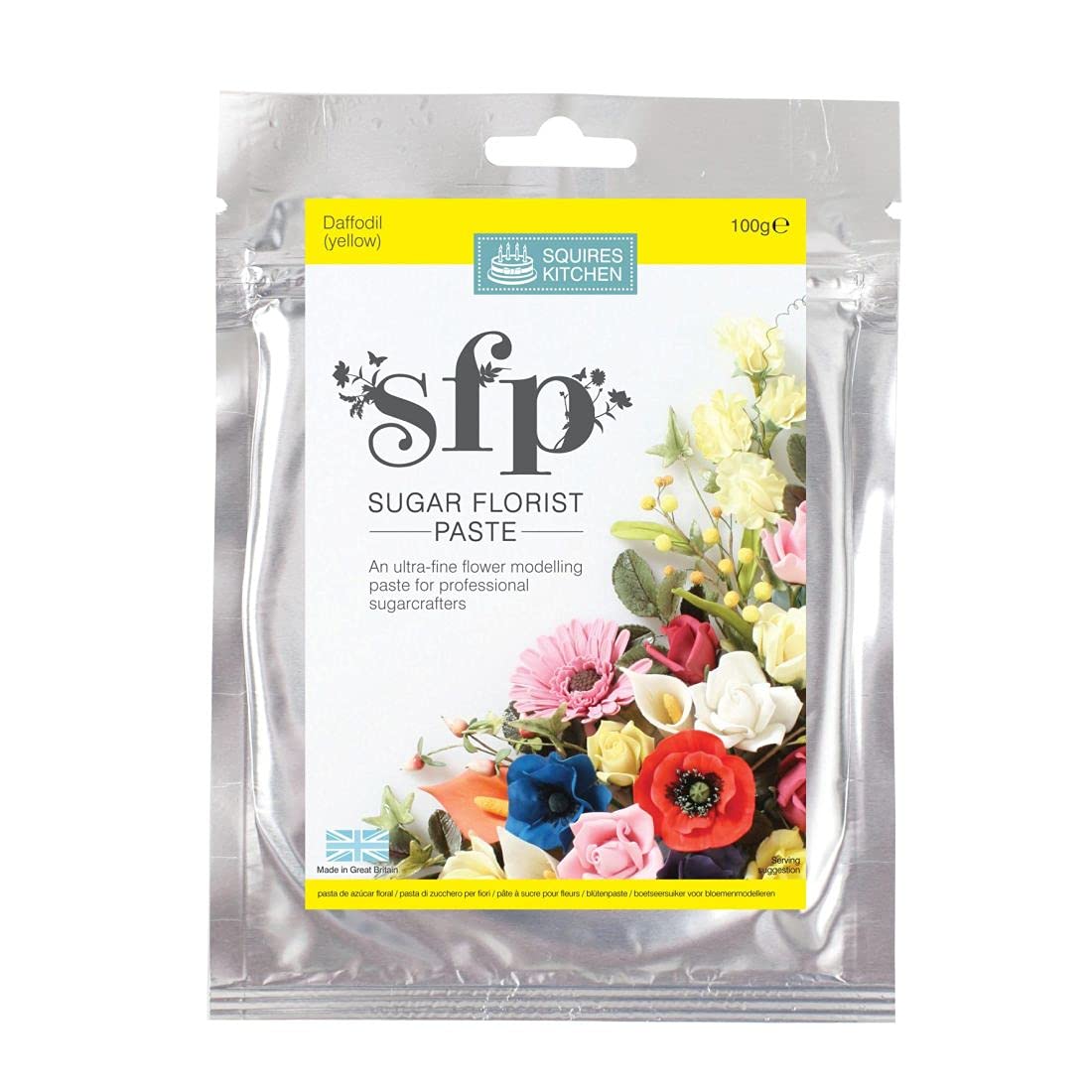 Squires Kitchen Sugar Florist Paste (SFP) Daffodil Yellow 100 Gram