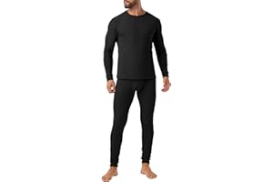 Askdeer Long Johns Thermal Underwear for Men Fleece Lined Heavyweight Thermal Base Layer Sets