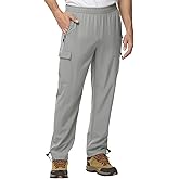 TBMPOY Men's Lightweight Hiking Travel Pants Cargo Pockets Quick Dry Stretch Water Resistant Fishing Outdoor Work