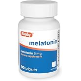 Rugby Melatonin 5mg Tablets, 90 Count (1-Pack) | Gluten-Free, Unflavored Melatonin Dietary Supplement