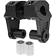 Pivot Handlebar Risers - 2in Universal Motorcycle for 7/8" or 1-1/8in.Handlebar Black 2pcs (black)