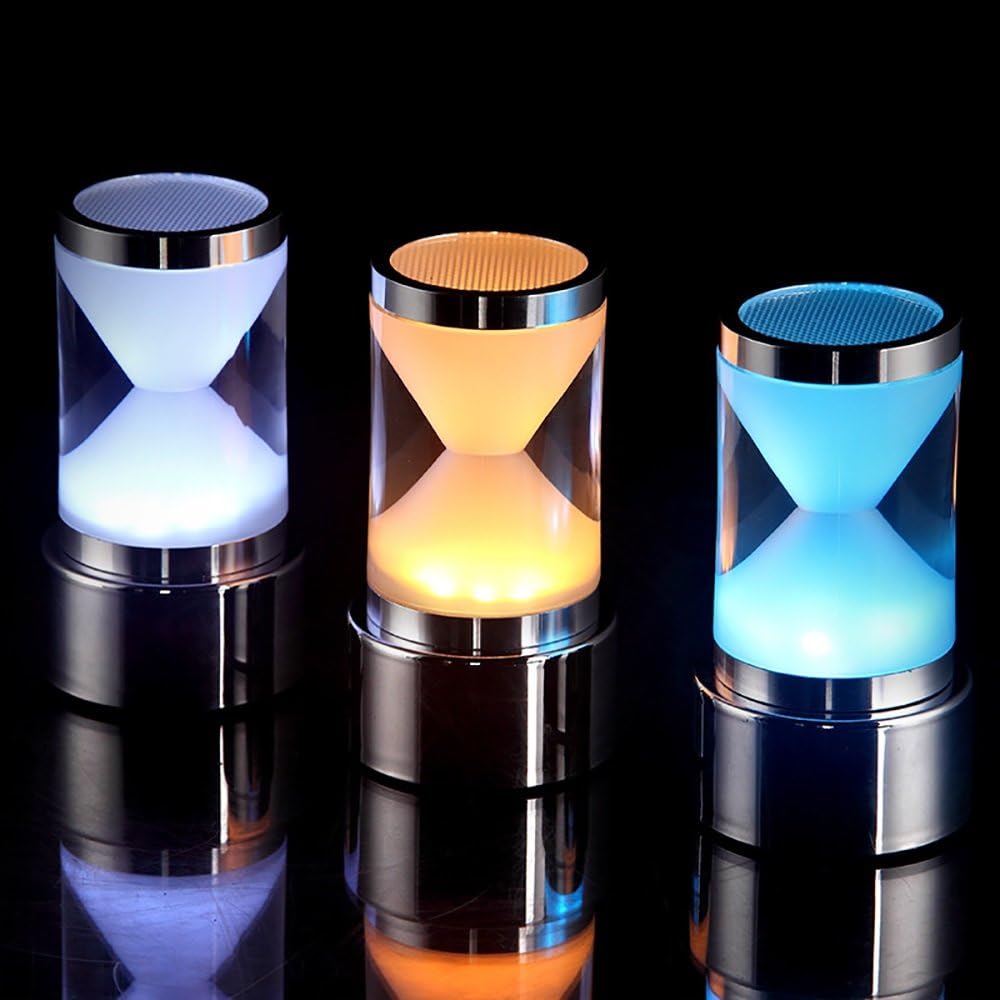 Minl Night Light Colorful Hourglass Modern Simple Button Acrylic Table lamp bar led Charging bar lamp Creative Battery KTV Deck bar lamp Energy Saving (Color : Blue)
