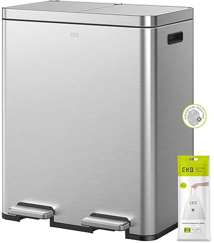 Happims Bote De Basura Rectangular Connor De 13,2 Galon Con Tapa De