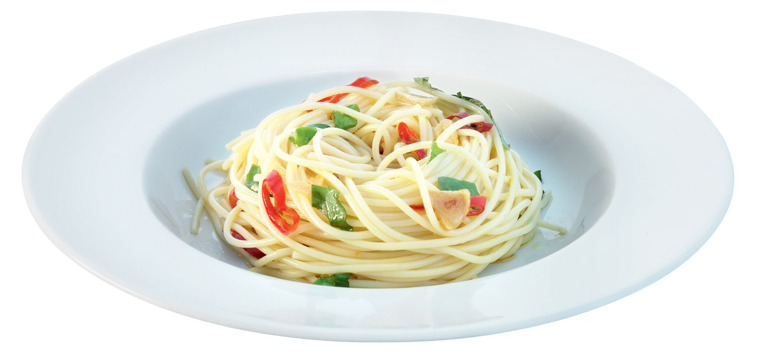 LSA International International Dine Pasta Plate Rimmed Ø30cm | Set of 4 | Handmade Porcelain | DI20, White — image 1