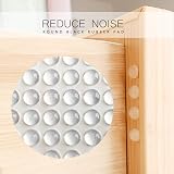 LLRY 100 Pcs Clear Rubber Bumpers 8mm x 3mm Self Adhesive Cabinet Drawer Pads view 4