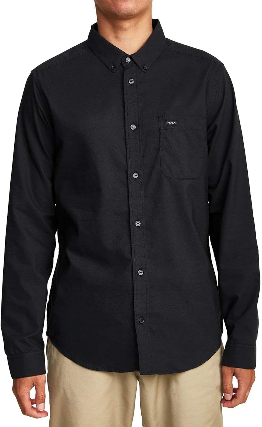 RVCA Men's That'll Do Stretch Long Sleeve Shirt: Clothing