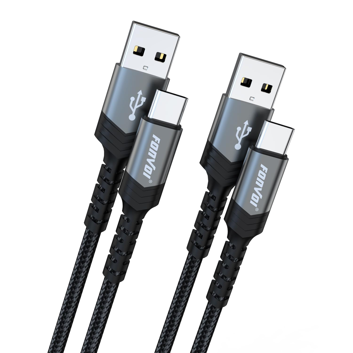 Photo 1 of FONVOi USB to USB C Cable[2park,4FT],USB Type C Fast Chargr Cable,3.1A Braided USB A to Type-C Charger Cable for iPad,iphone15,Samsung Galaxy Note, Pixel,One Plus,etc