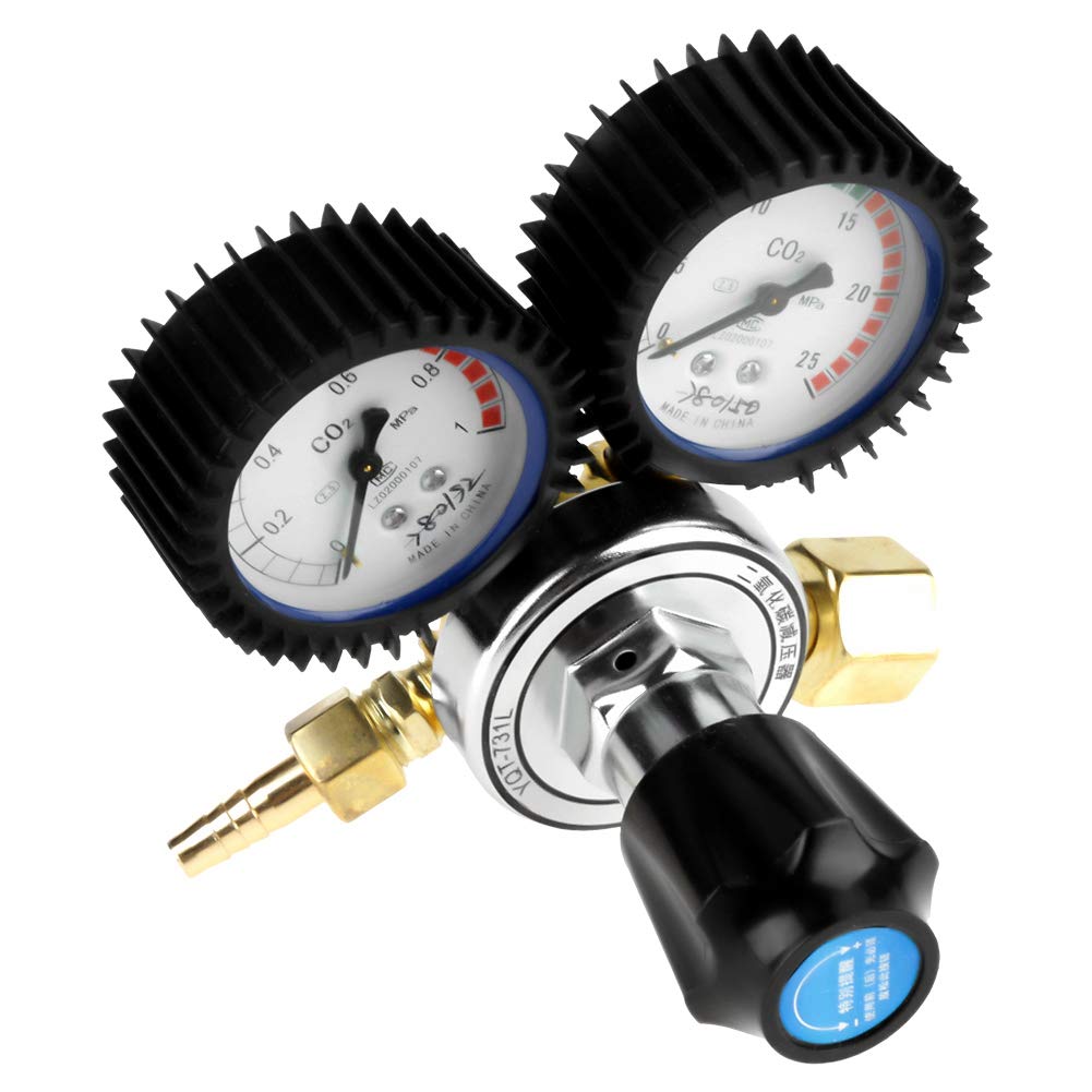 DEWIN Gas Bottle Regulator, CO2 Gas Bottle Regulator Carbon Dioxide Welding Pressure Reducer G5/8 - Image 4