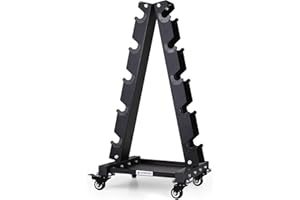 LIONSCOOL Premium Solid Steel Dumbbell Rack Stand Only, A-Frame Portable Weight Storage Organizer with Optional Tray and Wheels, Perfect for Home Gym Fitness Storage (200LBS/300LBS/700LBS Weight Capacity Available)