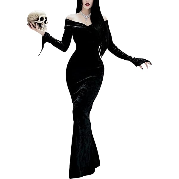 Amazon.com: Cosplay.fm Women's Vintage Gothic Long Dress Witch Style Black Dress  Halloween Cosplay Costume Dress (S, Black) : Clothing, Shoes & Jewelry